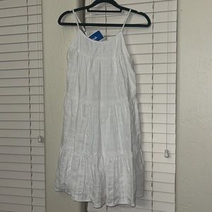 White Linen mini dress